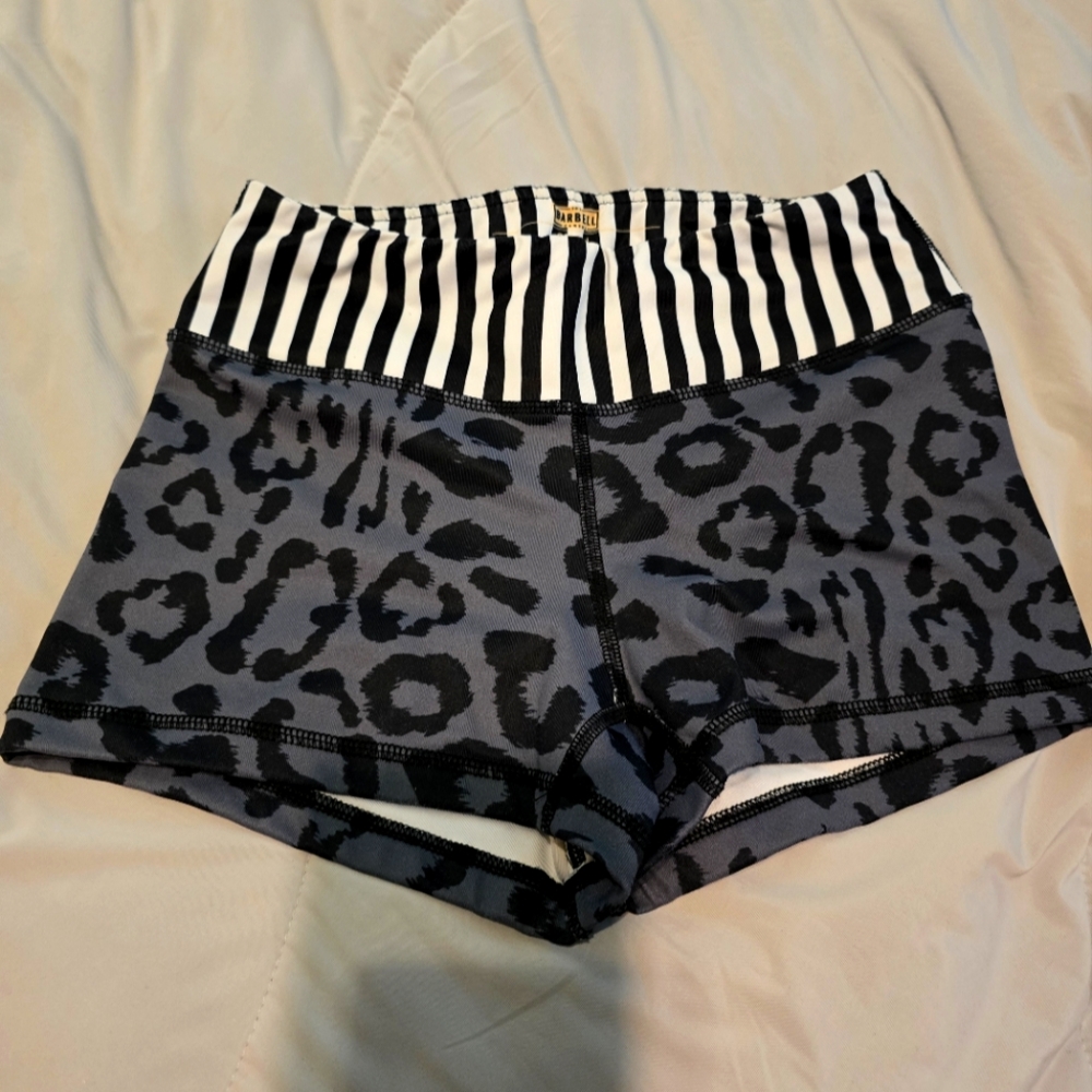 Stylish Black and White Leopard Print Women's Shorts